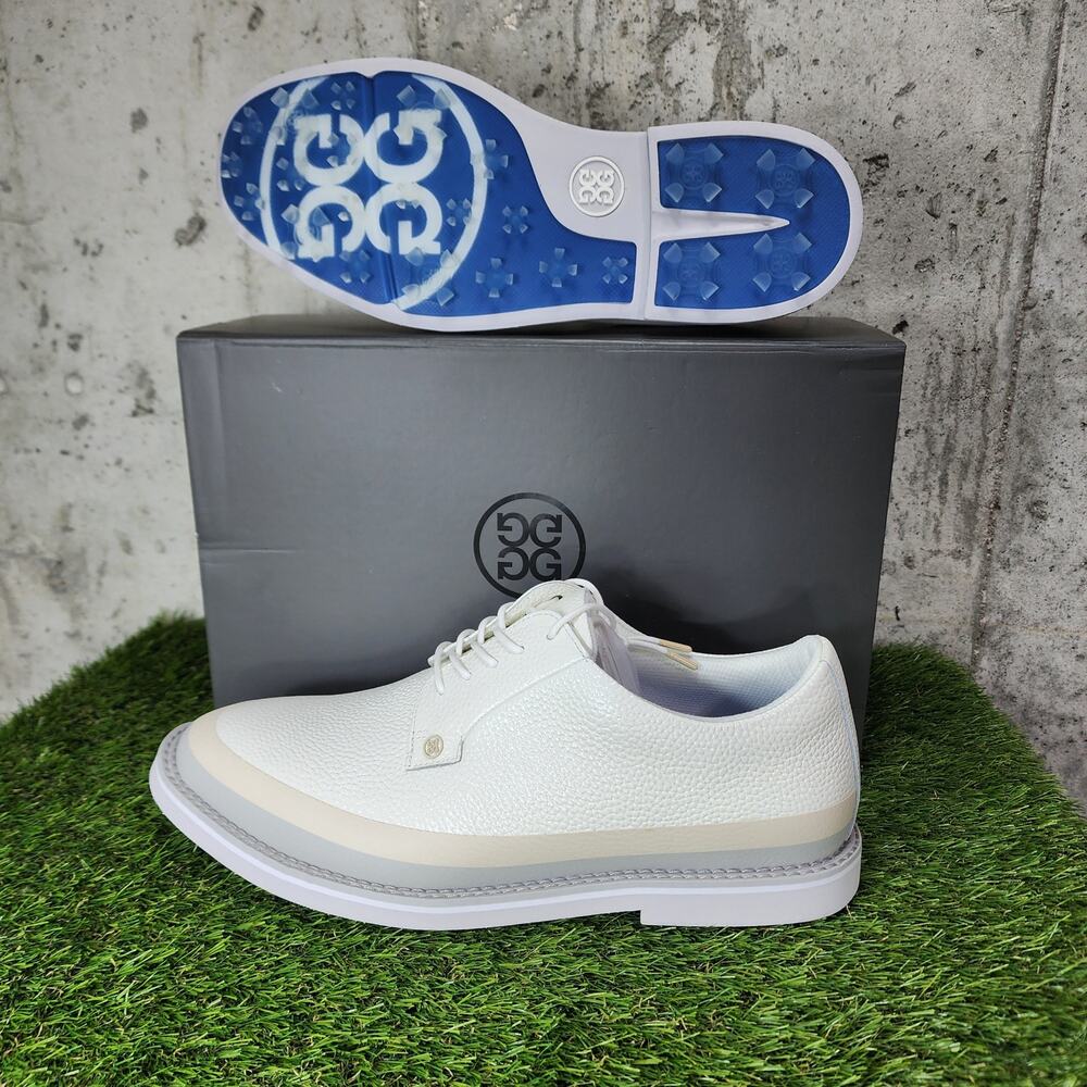 MSRP $250 G/FORE Gallivanter Tuxedo Stripe Spikeless Golf Shoes Men's 15 Snow